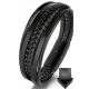  Amendi Geflochtenes schwarzes Lederarmband