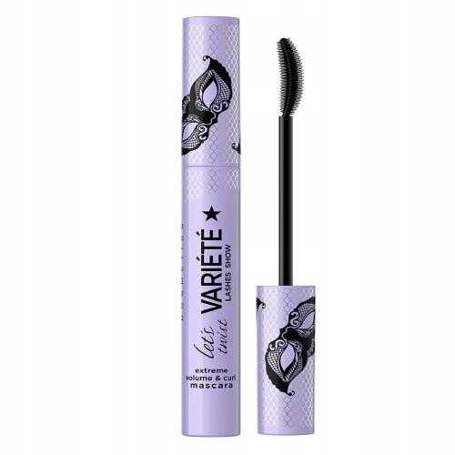  Eveline Cosmetics Variete Lashes Show Let's Twist Mascara, Schwung- und Volumen-Mascara in Schwarz, 10 ml