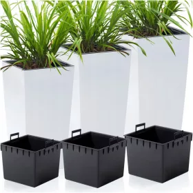    Prosperplast Blumentopf 32,5 cm x 32,5 x 61 cm Kunststoff weiß