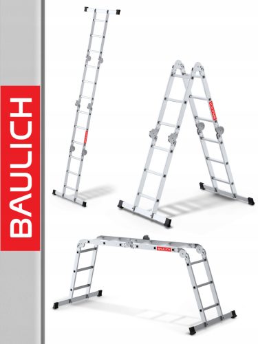 Baulich Leiter 4,34 m Aluminium 1 x 12 bis 150 kg
