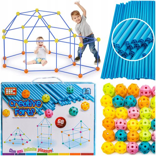  KREATIV-SET, STROHHALME, BIG BLOCKS für Kinder, ZELTBASIS 68