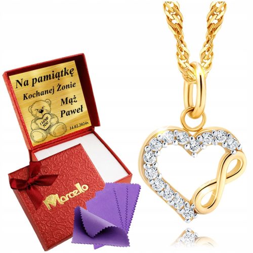  333 Goldkette Halskette Herzanhänger Gravur GRATIS GESCHENK