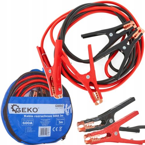 Kabel Überbrückungskabel 600A 3m zum Starten von Geko