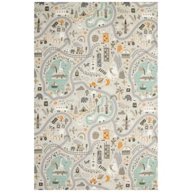    200 x 300 cm pastellfarbener Straßenteppich „Weg zum Kinderzimmer“, maßgeschneidert