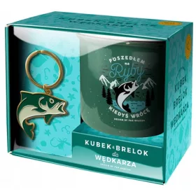  BECHER MIT HOBBY-SCHLÜSSELANHÄNGER FÜR FISCHANGLER