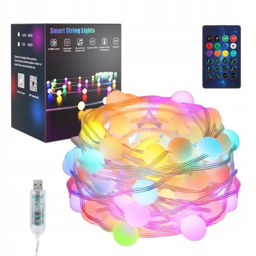  [RGB 80 LED] WEIHNACHTSBAUMKUGELN, LED-DEKORATIVE GIRLANDE, Weihnachtsbeleuchtung, 10 m