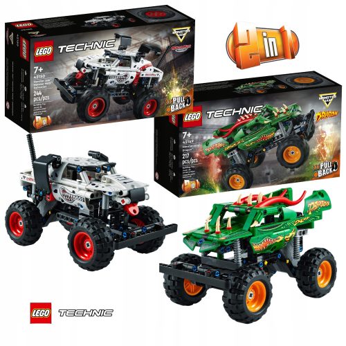  LEGO Technic Monster Jam Mutt Dalmatiner 42150 + LEGO Technic Monster Jam Drache 42149