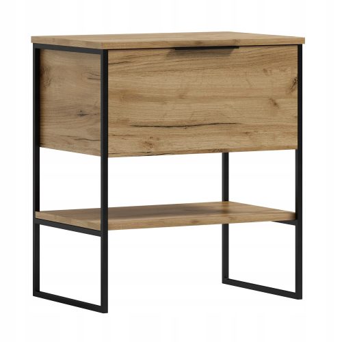 KUBA 60 Stand-Badezimmerschrank, industrieller Metall-Holzschrank