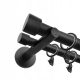  SCHWARZE DOPPEL-LOFT-GARDINENSTANGE AUS METALL FI 25+19mm / 220cm VERSCHIEDENE MUSTER