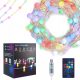  Weihnachtsbaumbeleuchtung 40 LEDs für den Außenbereich/Innenraum, mehrfarbige und warmweiße RGB-Lichter IP65