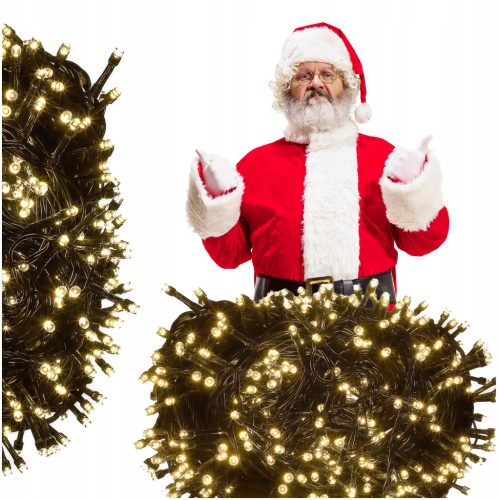  WEIHNACHTSLEUCHTEN FÜR DEN AUSSENBEREICH, 500 LEDs, 27,5 m, WARMWEISS, WASSERDICHT, LANGLEBIG