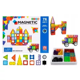    NORIMPEX-Magnetblöcke PÄDAGOGISCHES MAGNETBLOCK-SET 76 ELEMENTE HÄUSER AIG MAGNETPLATTEN 76 Stk.