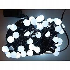  WEIHNACHTSKUGELLEUCHTEN 100 LEDS DAUERHAFT DICK KALT B.+BLITZWEISS MIT
