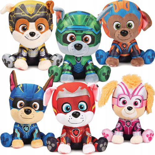  PAW PATROL WOLVES FILM-SET MIT 6 MASKOTTCHEN, GESAMTES PAW PATROL-TEAM