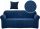 Stuhlbezug Domidekor Sofa-(Couch-)Bezug, Marineblau