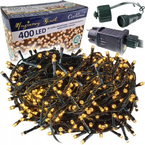  Cortina Weihnachtsbeleuchtung für den Außenbereich, 21,4 m, 301–500 Lichter