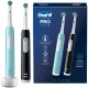  Elektrische Zahnbürste Oral-B Pro Series 1 in Blau und Schwarz, Design von Braun