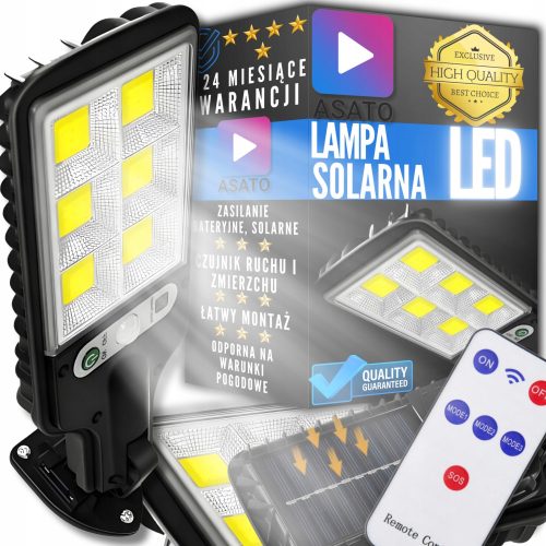  Asato Straßenlaterne 200 W 10000 lm solarbetrieben