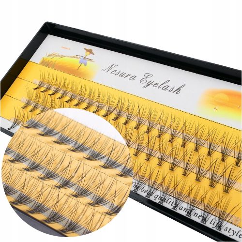  NESURA TUMBLES OF EYELASHES SEIDE FALSCHE WIMPERN 10 mm 60 Stk.
