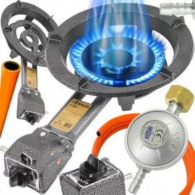 GUSSEISEN-GASHOCKER, GROSSER BRENNER, GASKOCHER