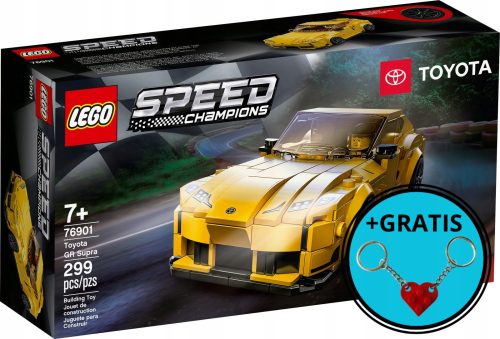  LEGO Speed Champions 76901 Toyota GR Supra + LEGO Herz-Schlüsselanhänger
