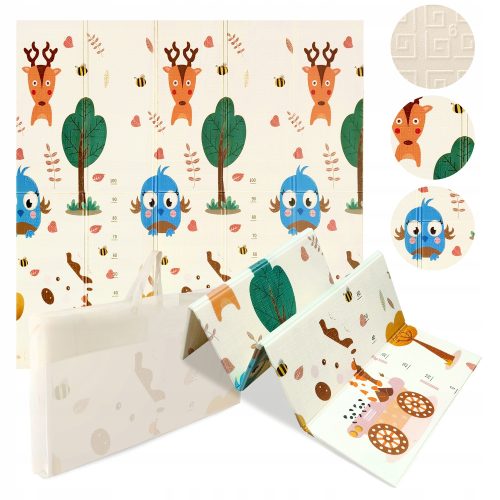  Faltbare, doppelseitige, große pädagogische Schaumstoffmatte für Kinder, XPE, 180 cm