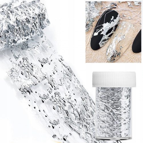  NAGEL-SILBERMETALLFOLIENETZ ZUR NAGELDEKORATION