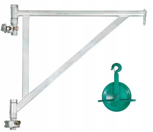 Verzinkter Universal-Drehausleger zum Aufhängen einer Umlenkrolle + Hakenflasche