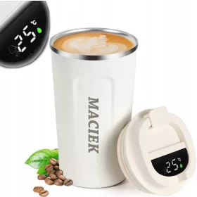    PERSONALISIERTER THERMOBECHER, THERMOFLASCHE MIT NAMEN, LED-GRAVUR, GESCHENK