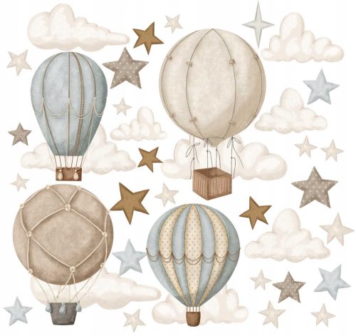  WANDAUFKLEBER TRÄUME LUFTBALLONS FÜR KINDER – GROSSE WANDAUFKLEBER