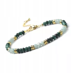  Armbandstein Malachit Amazonit 3x4mm