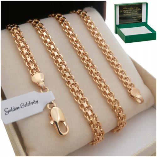  ELEGANTE BISMARK-GOLDKETTE 5 MM CHIRURGENSTAHL GESCHENK FÜR EINEN MANN