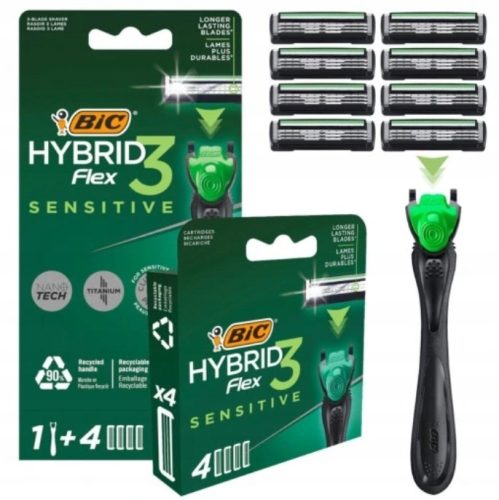  BIC Hybrid 3 Flex SENSITIVE Maschine + 8 Kartuschen