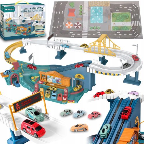  INTERAKTIVE AUTO-RENNSTRECKENWAGEN FEDERN FÜR KINDER BRÜCKE