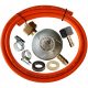  GASSCHLAUCH 2 m 9 x 3 mm + Klemmen + Gasreduzierzylinder 11 kg + Herdplattenanschluss