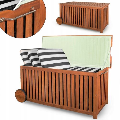 Gartenbox Gartenkiste aus Holz, 350 l, braun