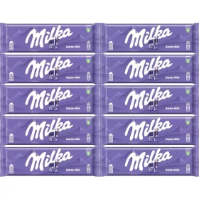   Milka Alpenmilch Schokolade, 270g Packung x10 - Seidenweiche Schokoladengenuss