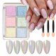  6 X PEARL NAIL POWDER MERMAID EFFECT PALETTE