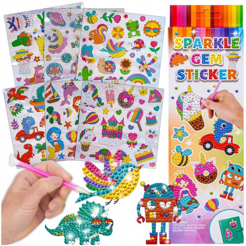  MEGA-SET MIT 127 STICKER-DIAMANT-STICKERN für Kinder