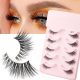  FALSCHE WIMPERN STREIFEN-SET MIT 5 PAAR HALBAKZENTAUGE 1011
