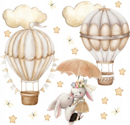  Wandaufkleber für Kinder in Pastellfarben 60x120