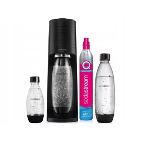    SodaStream Terra kohlensäurehaltiger Wassersprudler schwarz + 3 Flaschen