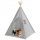  Indianerzelt Tipi Wigwam für Kinder zum Spielen im heimischen Garten grau