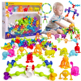  BAUBLÖCKE GUMMI-SAUGNÄPFE SET 96 STÜCK