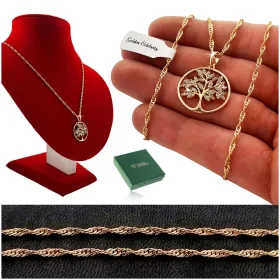    WUNDERSCHÖNE GLÜCKLICHE GLÜCKSKETTE MIT ZIRKONIA 18K GESCHENK FÜR MUTTER
