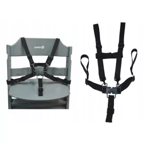    Die Sicherheit von Tripp Trapp erfordert fünf Punkte. Schultergurte mit Schlaufenbefestigung