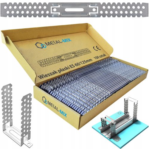 FLACHHÄNGER ES 60/125 VERBINDER FÜR DECKEN AUS GKY-PLATTEN, CD60-PROFILE, 100 Stück