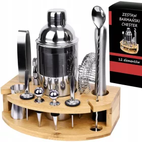 BARTENDER-SET FÜR GETRÄNKE SHAKER 750 ml 12-tlg.