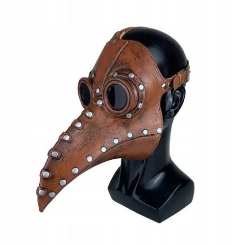  LATEXMASKE ARZT PEST BRAUN ÖFFENTLICHES HALLOWEEN