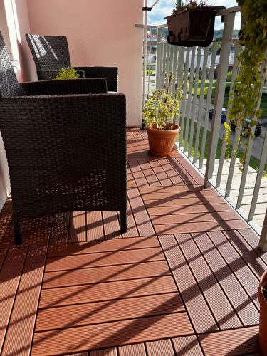 Terrassenboden - Verbundterrassenplattform 0,504 x 0,084 m, Brauntöne